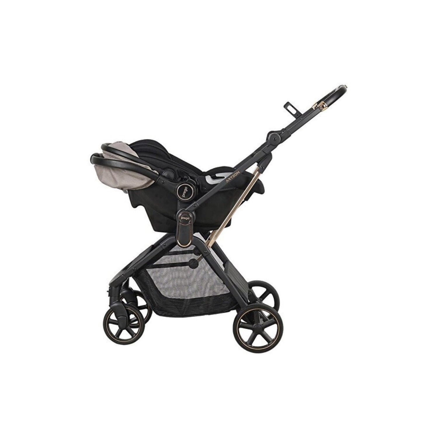 Prego Arteon Seyahat Sistem Bebek Arabası 2244 Otomatik Katlanan Bej