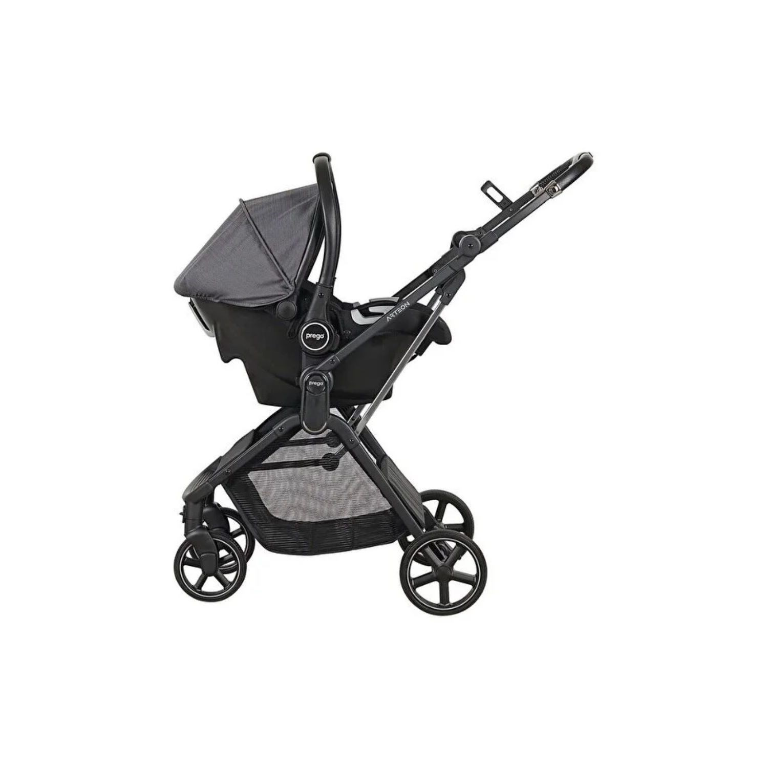 Prego Arteon Seyahat Sistem Bebek Arabası 2244 Otomatik Katlanan Gri