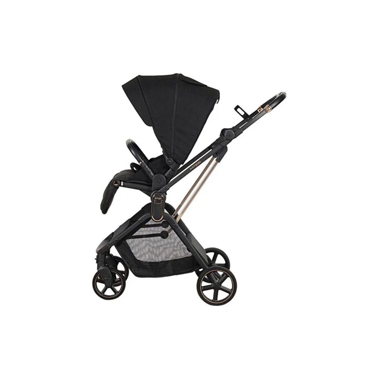 Prego Arteon Seyahat Sistem Bebek Arabası 2244 Otomatik Katlanan Siyah
