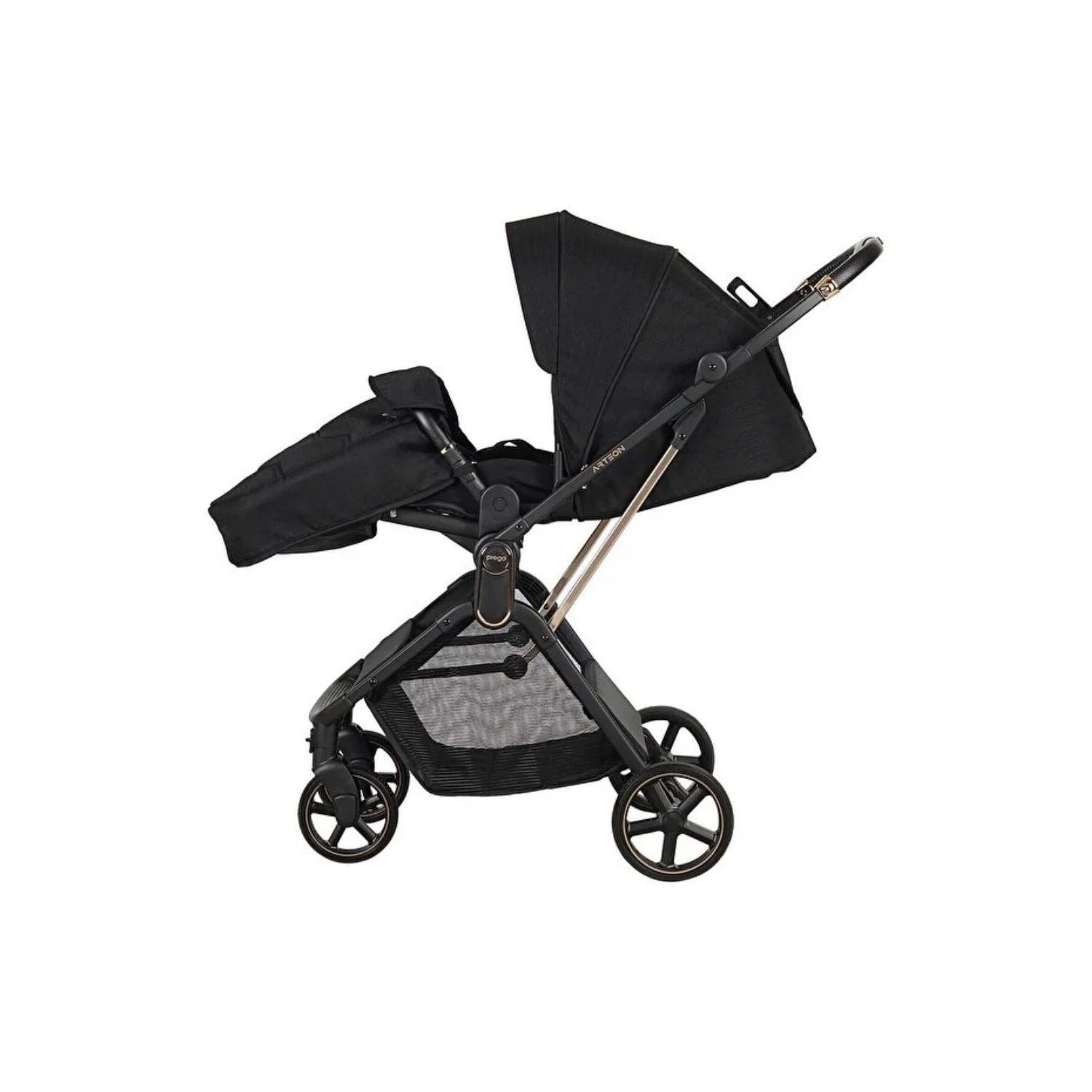 Prego Arteon Seyahat Sistem Bebek Arabası 2244 Otomatik Katlanan Siyah