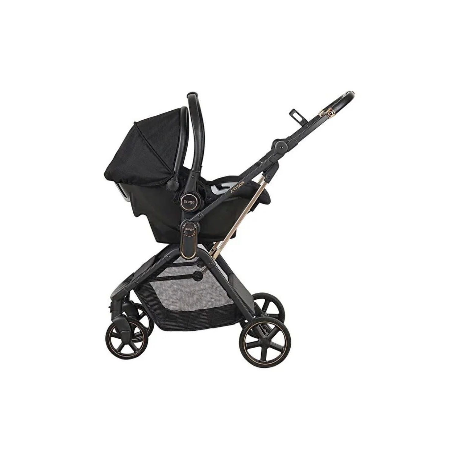 Prego Arteon Seyahat Sistem Bebek Arabası 2244 Otomatik Katlanan Siyah