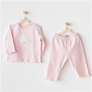 Andywawa Cuddy Bunny Bear 2'li Bebek Takım AC25636 Pembe