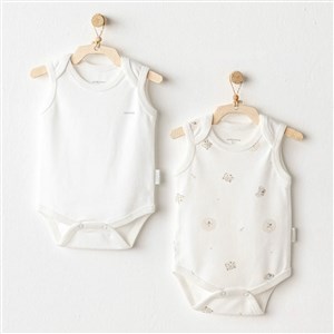 Andywawa Happy Animals 2'li Body AC25844 Ekru