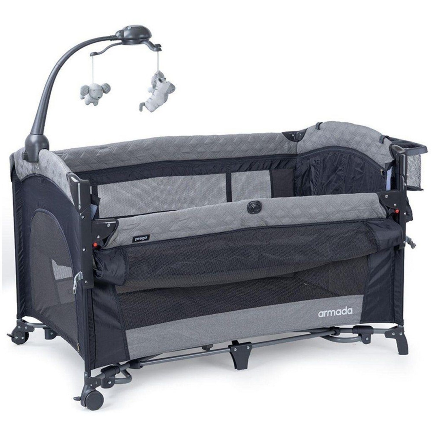 Prego Armada Çocuk Anne Yanı Oyun Parkı 70x120 cm 8067 Gri