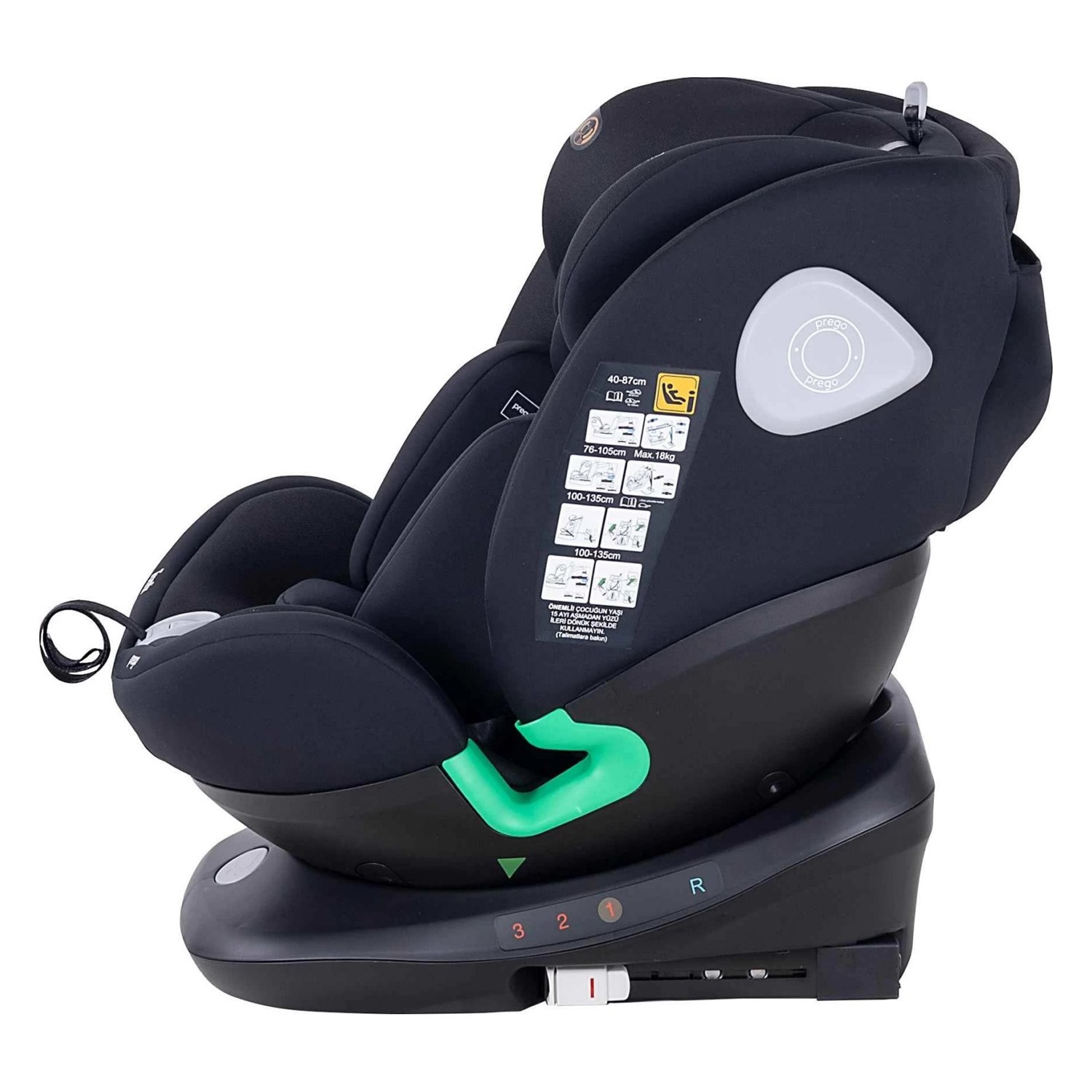 Prego Tronfix I-Size Oto Koltuğu Yeni Q9004 Siyah