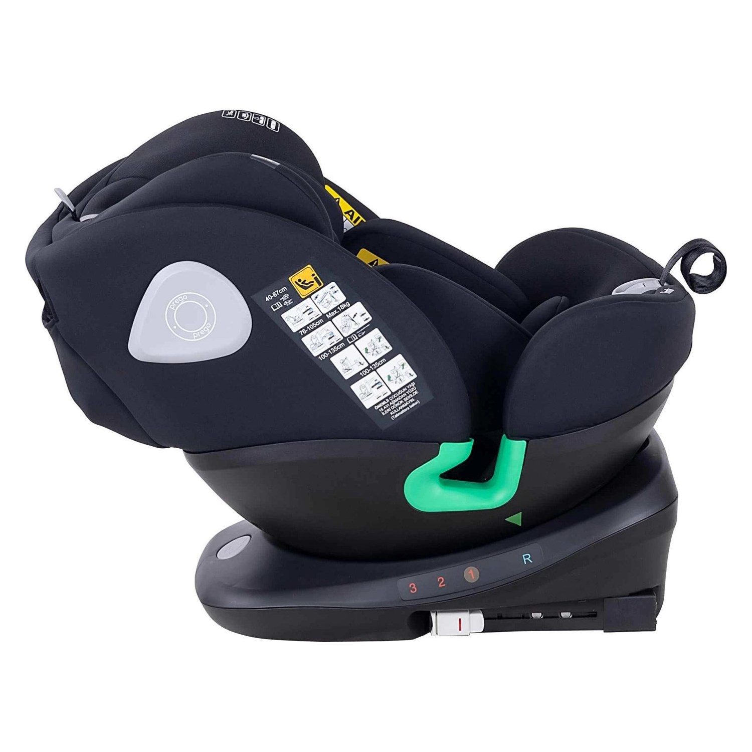Prego Tronfix I-Size Oto Koltuğu Yeni Q9004 Siyah