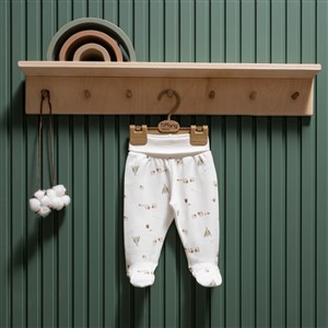 Tiffany Baby Happy Lambs Organik Patikli Pantolon 33007 Ekru