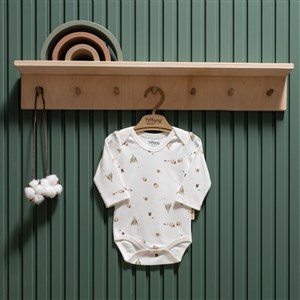 Tiffany Baby Happy Lambs Organik Theme Uzun Kol Body 33011 Ekru