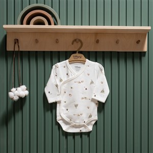 Tiffany Baby Happy Lambs Organik Theme Kruvaze Body 33022 Ekru