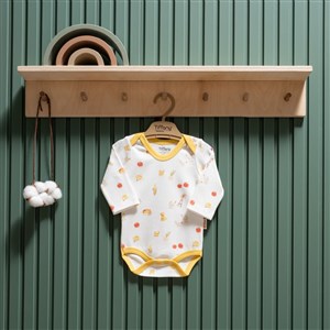 Tiffany Baby Strawberry Organik Theme Uzun Kol Body 45011 Ekru