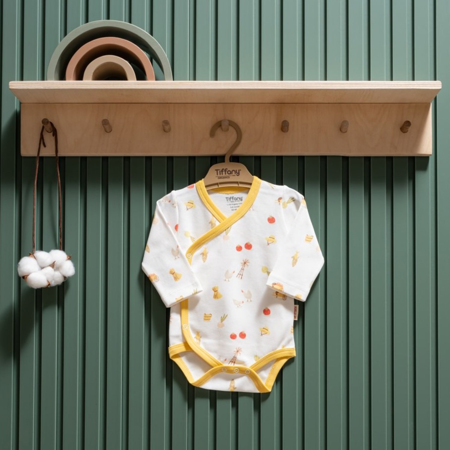 Tiffany Baby Strawberry Organik Theme Kruvaze Body 45022 Ekru