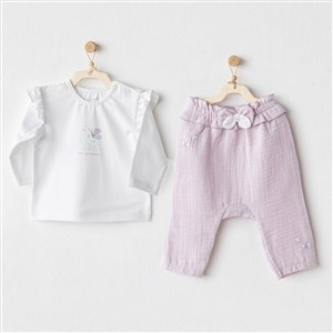 Andywawa Magical Butterfly 2'li Bebek Takım AC25578 Lila