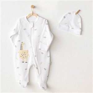 Andywawa Little King Bebek Tulum Takım AC25803 Beyaz