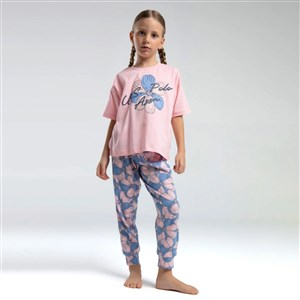 U.S. Polo Assn Pijama Takımı USB2077 Somon
