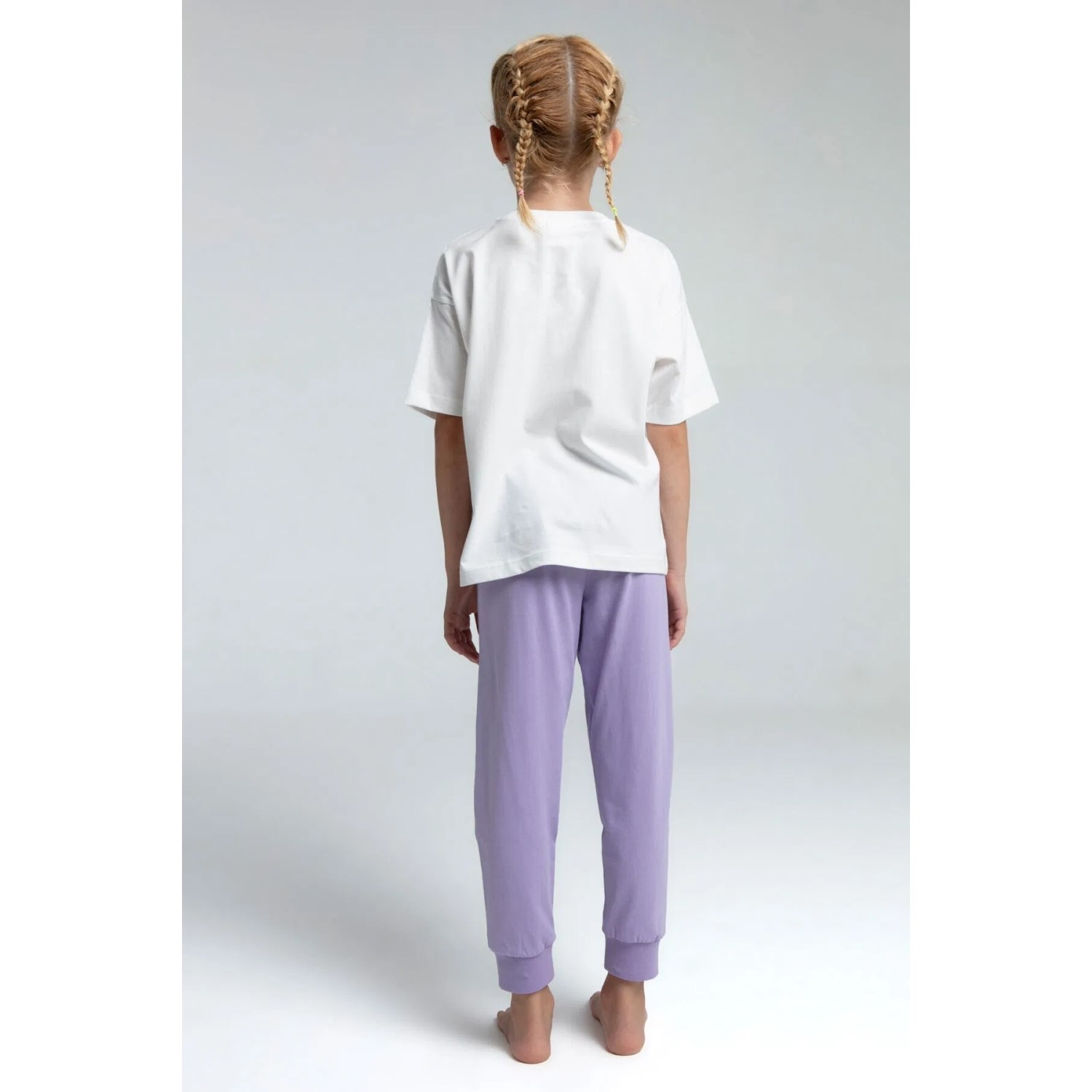 Roly Poly 2'li Pijama Takımı RP3614 Beyaz-Lila