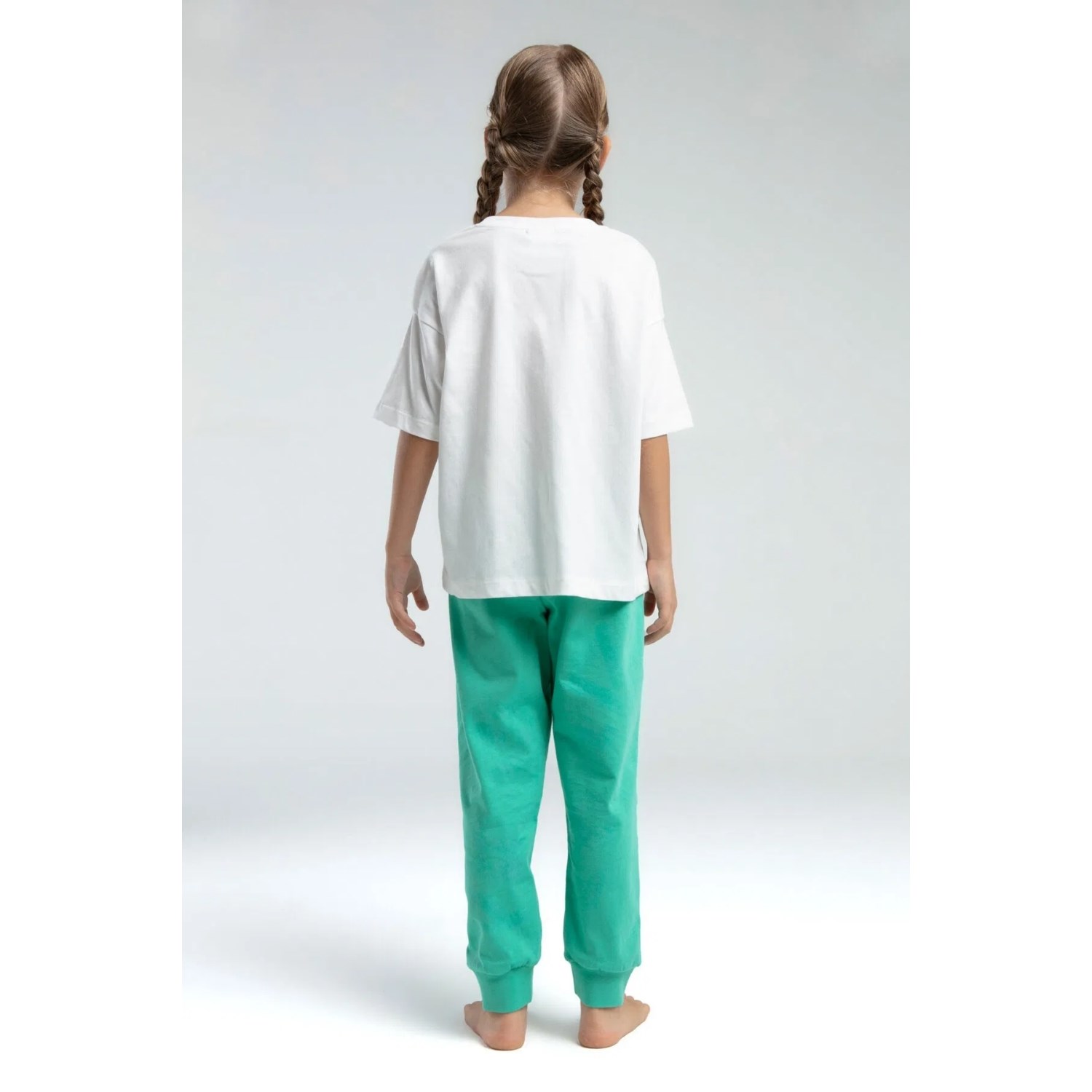Roly Poly 2'li Pijama Takımı RP3614 Beyaz-Mint