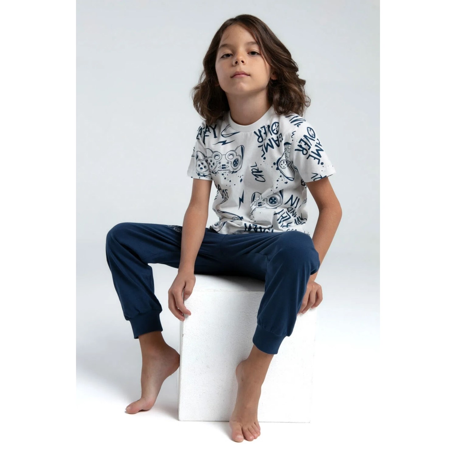 Roly Poly Pijama Takımı RP3540 Beyaz