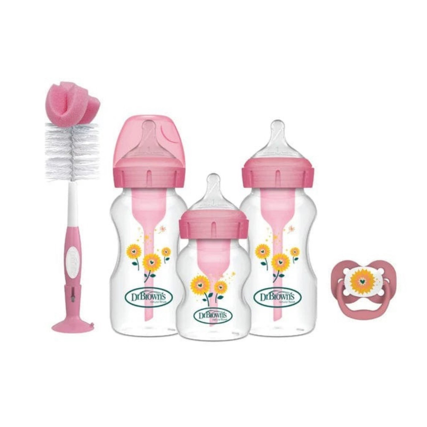 Dr Brown's Geniş Ağız Antikolik Options PP Set Pembe