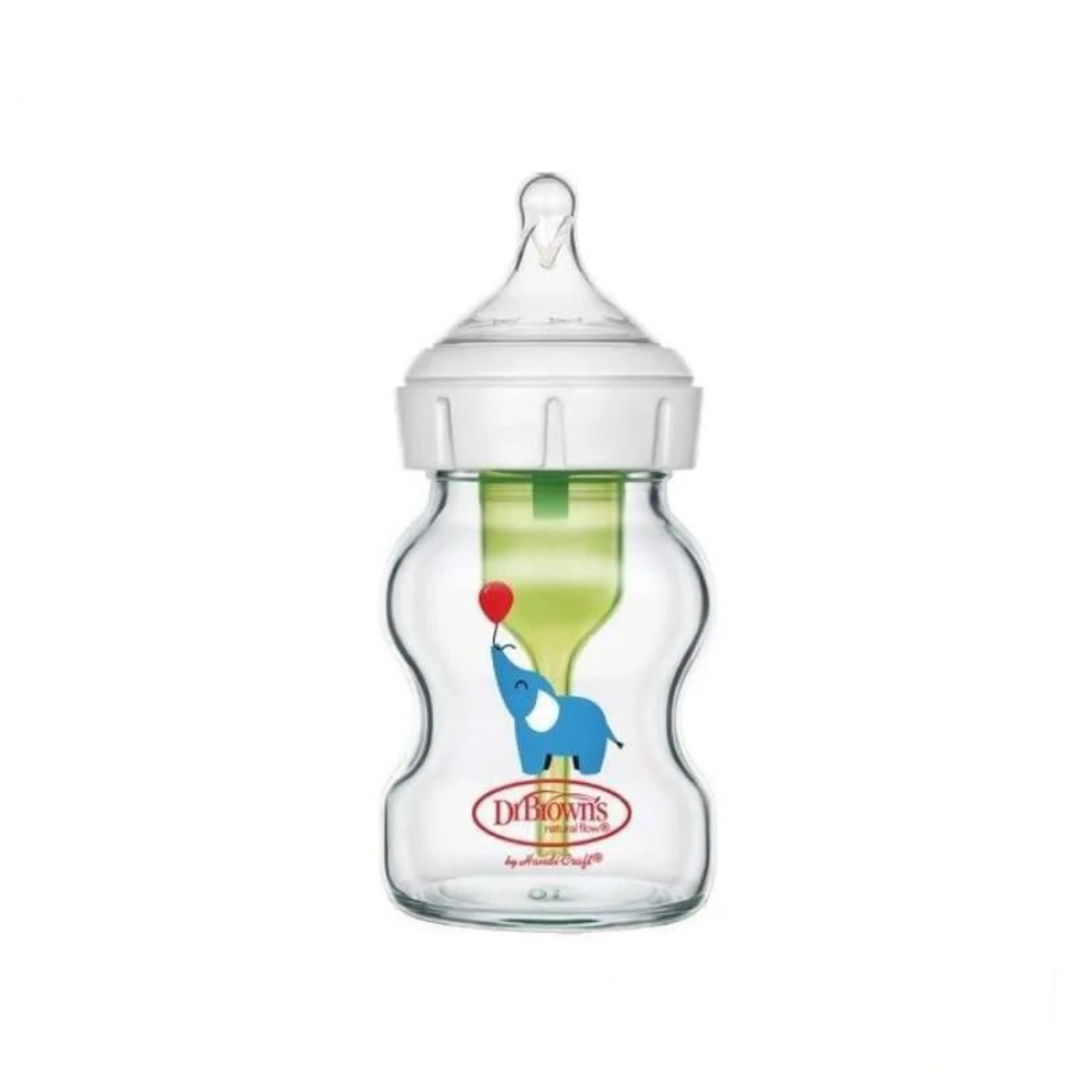 Dr Brown's Geniş Ağız Antikolik Options+ Cam Biberon 150 Ml Şeffaf
