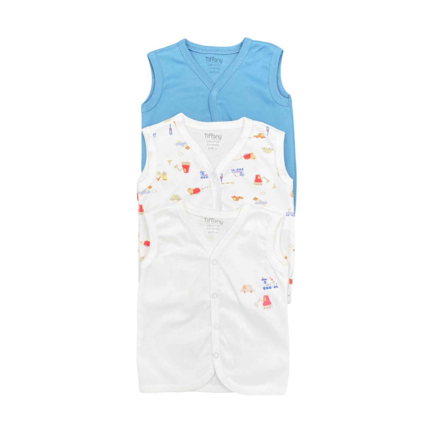 Tiffany Baby Traffic Rider Theme 3'lü Yelek 50005 Ekru
