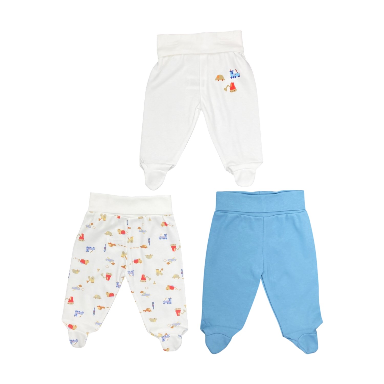 Tiffany Baby Traffic Rider Theme 3'lü Patikli Pantolon 50007 Ekru
