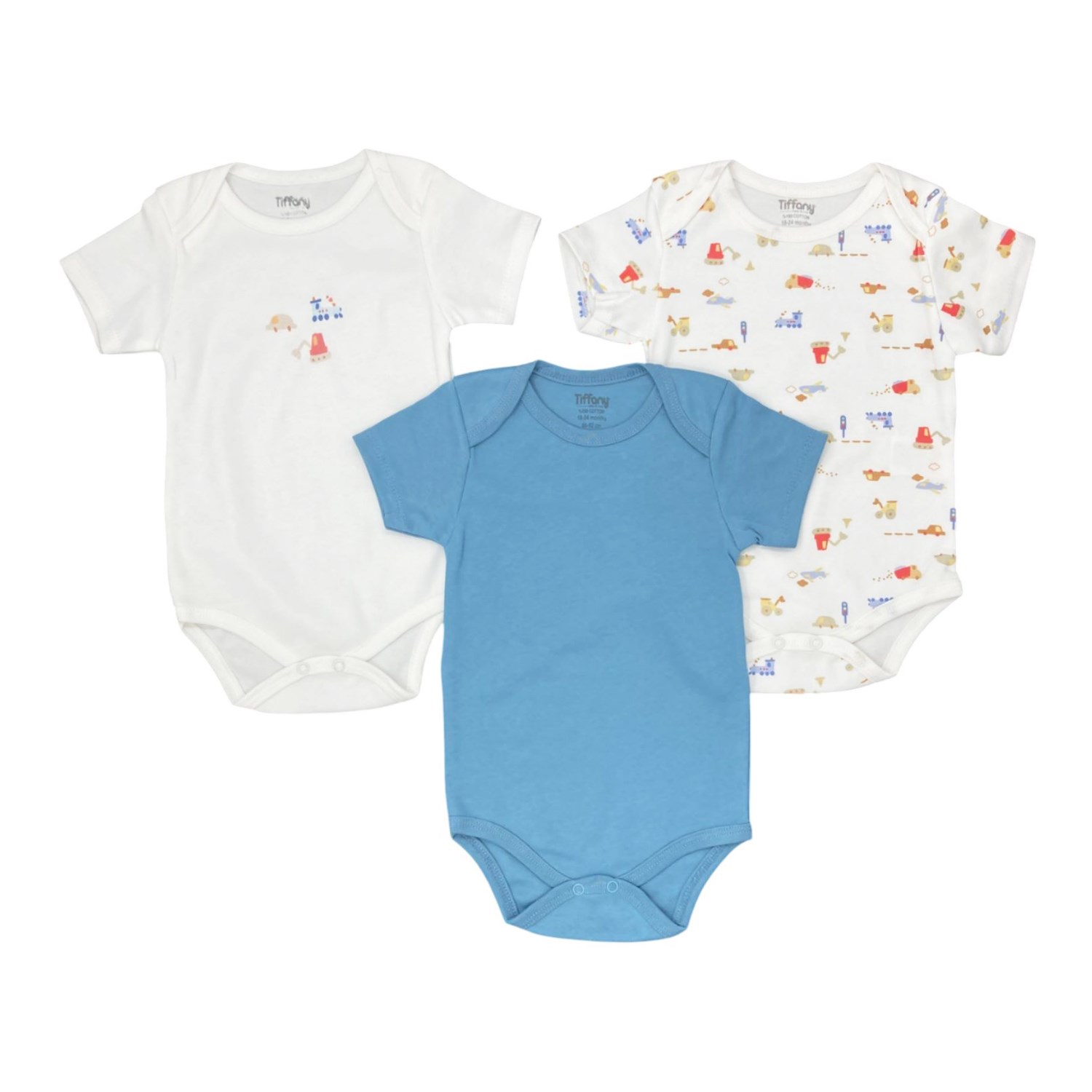 Tiffany Baby Traffic Rider Theme 3'lü Yarım Kol Body 50008 Ekru
