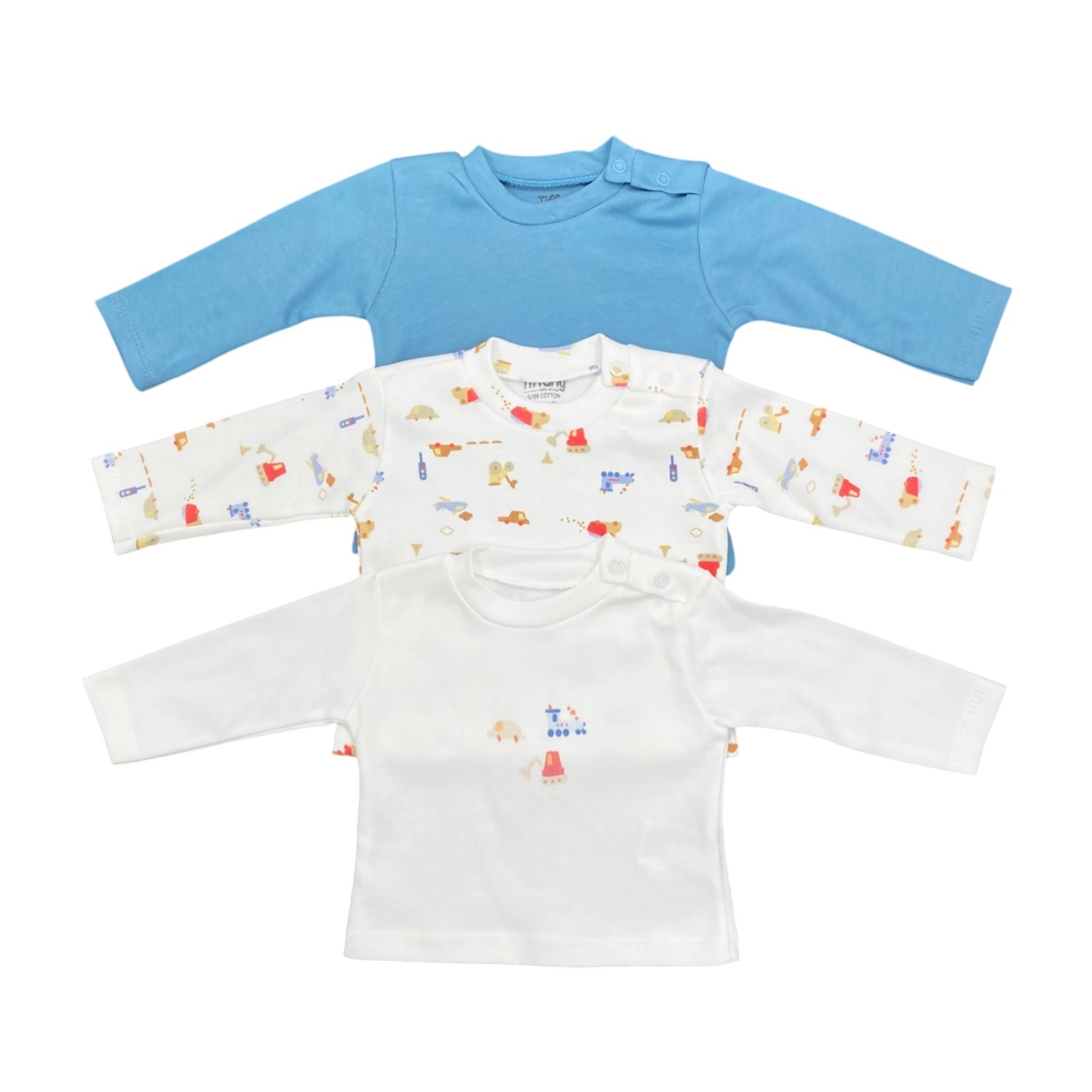 Tiffany Baby Traffic Rider Theme 3'lü Sweat 50096 Ekru