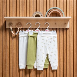 Tiffany Baby Green Plant Theme 3'lü Patiksiz Pantolon 48006 Ekru
