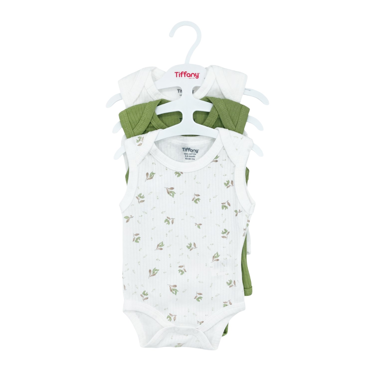 Tiffany Baby Green Plant Theme 3'lü Atlet Body 48009 Ekru