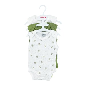 Tiffany Baby Green Plant Theme 3'lü Atlet Body 48009 Ekru