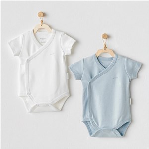 Andywawa Bunny Bear 2'li Zıbın Takım AC25643 Ekru-Mavi