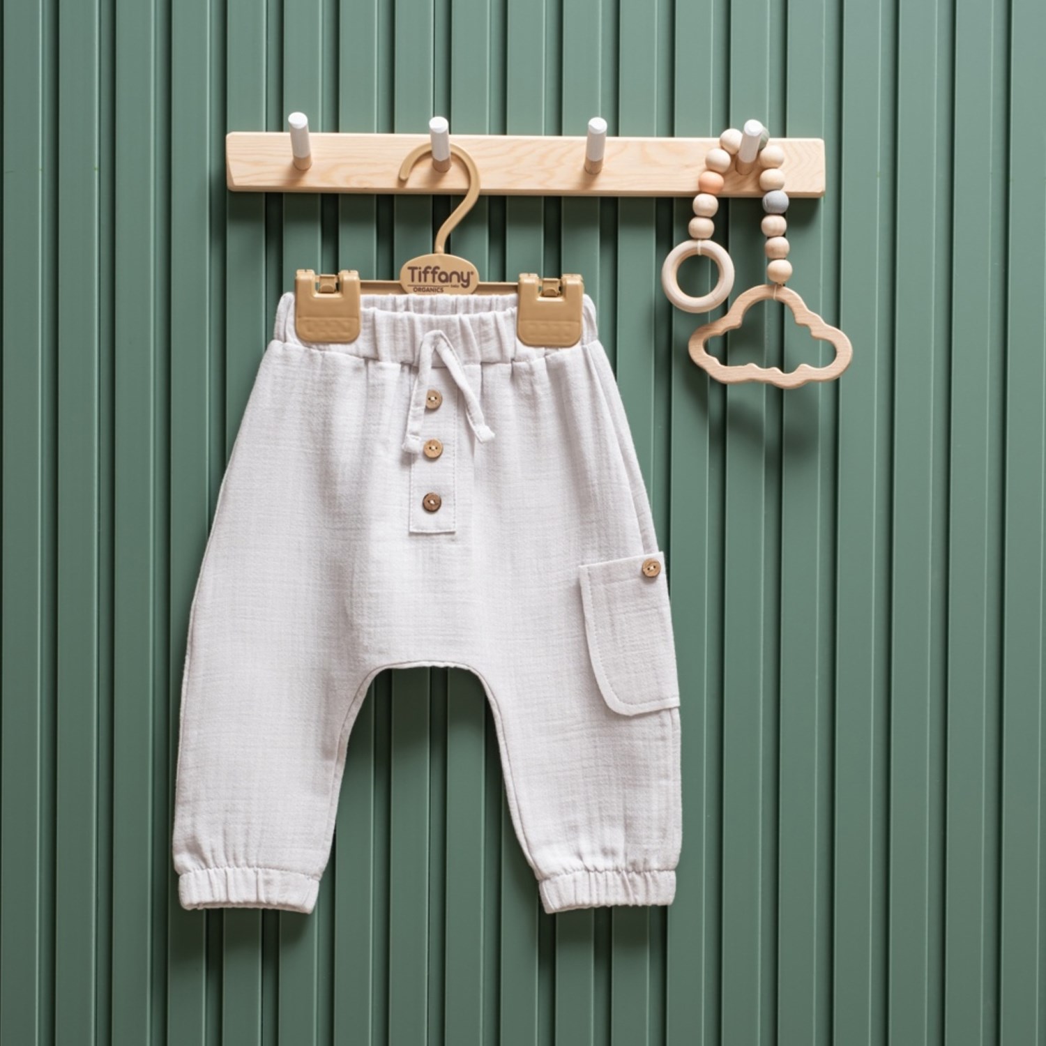 Tiffany Baby Müslin Theme Şalvar Düğmeli Alt 26006 Gri