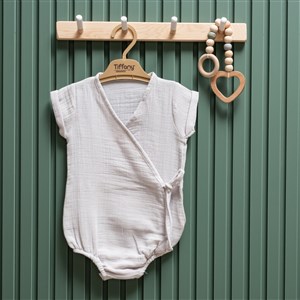 Tiffany Baby Müslin Theme Kruvaze Body 26022 Gri