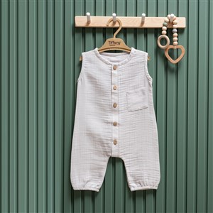 Tiffany Baby Müslin Theme Uzun Atlet Tulum 26024 Gri