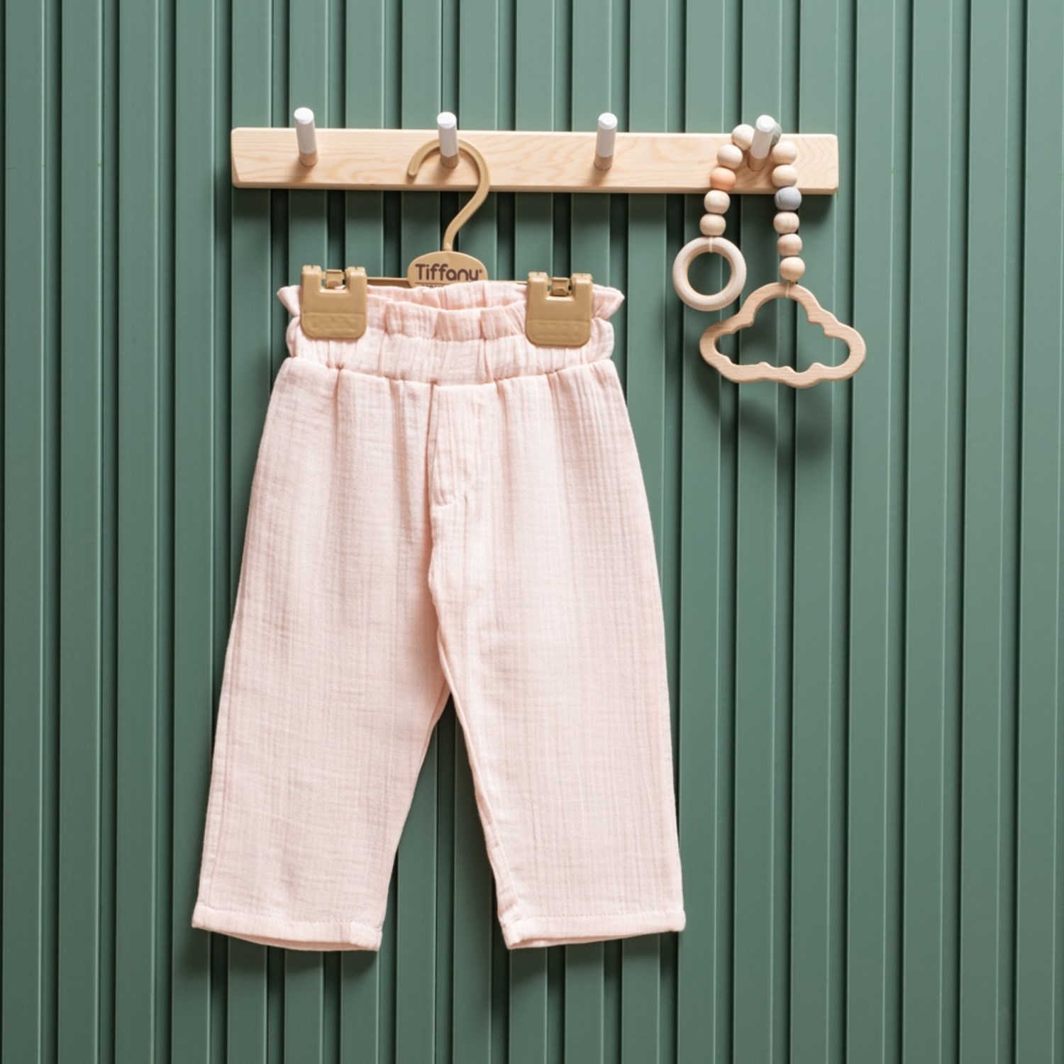 Tiffany Baby Müslin Theme Fırfırlı Pantolon 26031 Pudra