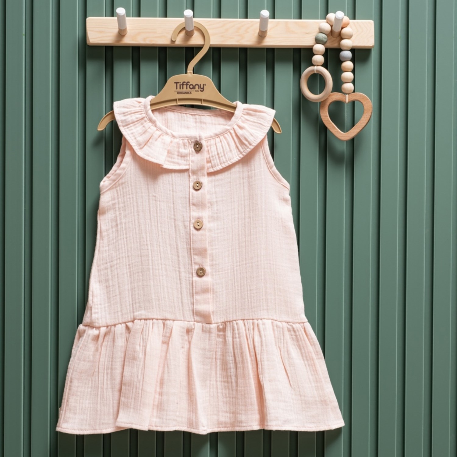 Tiffany Baby Müslin Theme Elbise 26086 Pudra