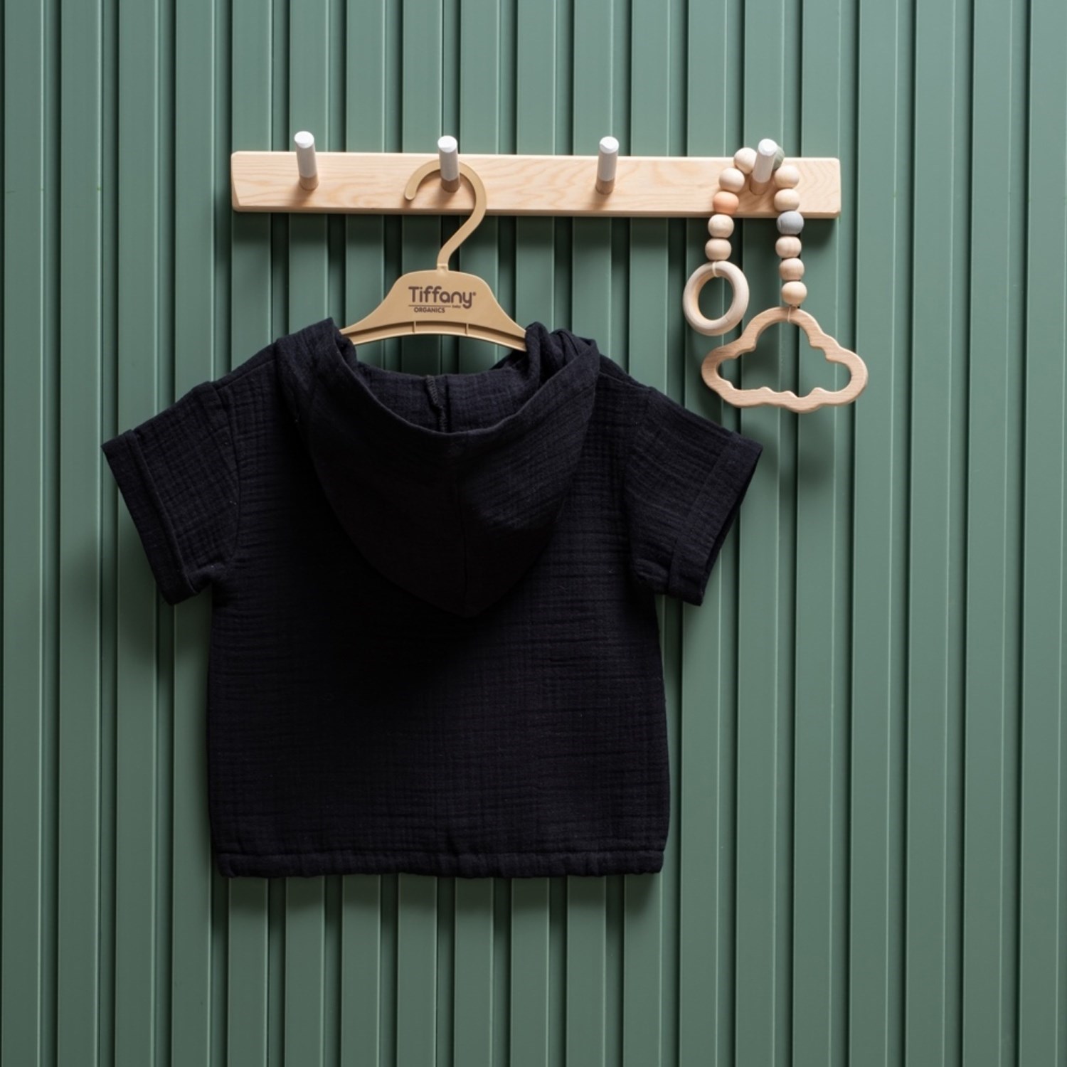 Tiffany Baby Müslin Theme Kapşonlu Tişört 26123 Siyah