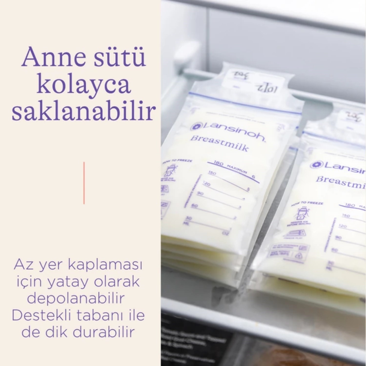 Lansinoh Süt Saklama Poşeti 50'li 40073 Şeffaf