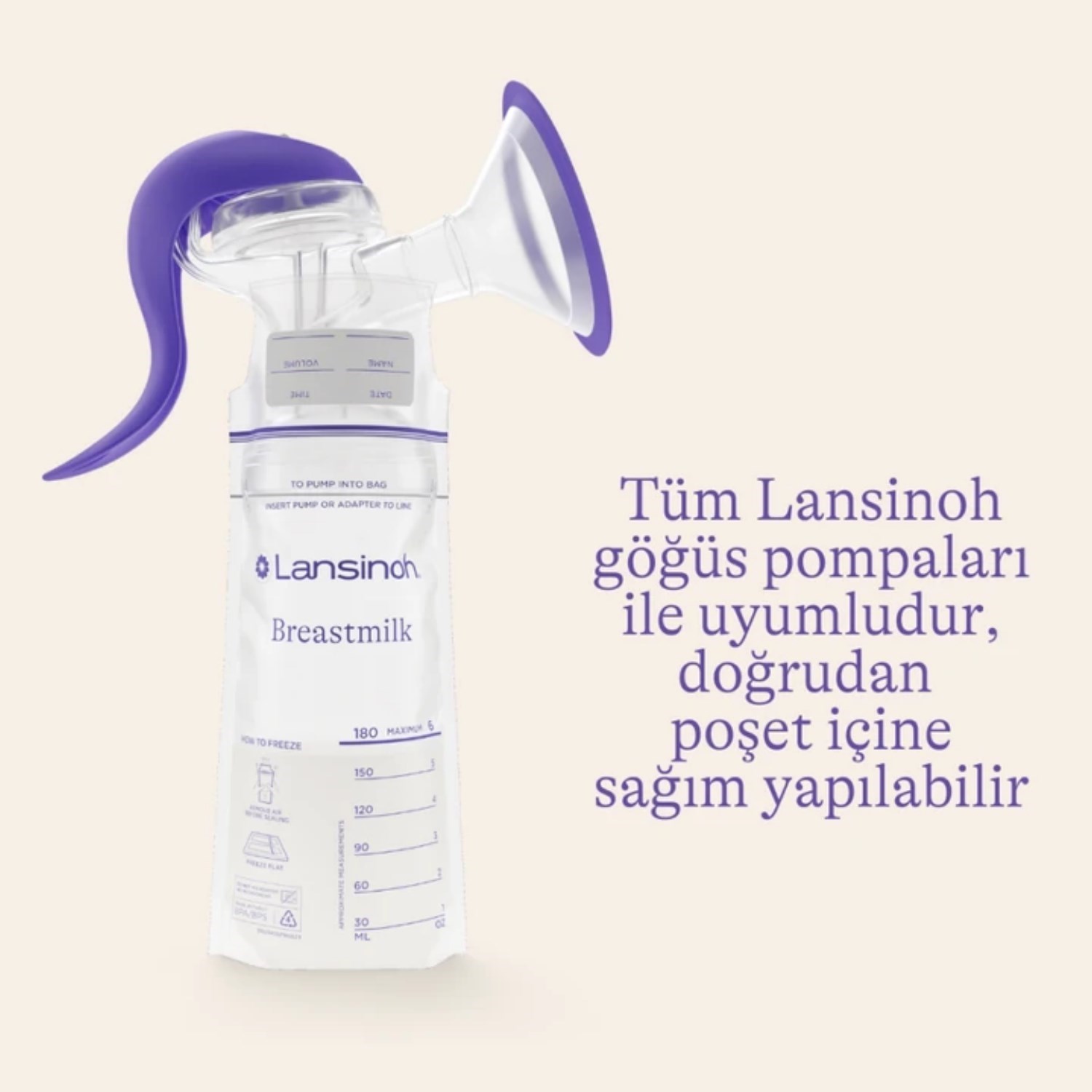 Lansinoh Süt Saklama Poşeti 50'li 40073 Şeffaf