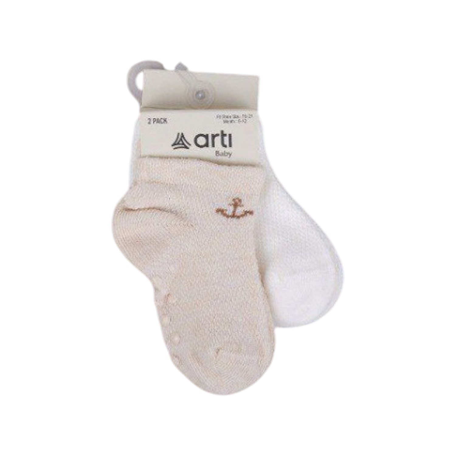 Artı Kids Kaptan Abs'li 2'li Bebek Patik 44142 Bej-Beyaz