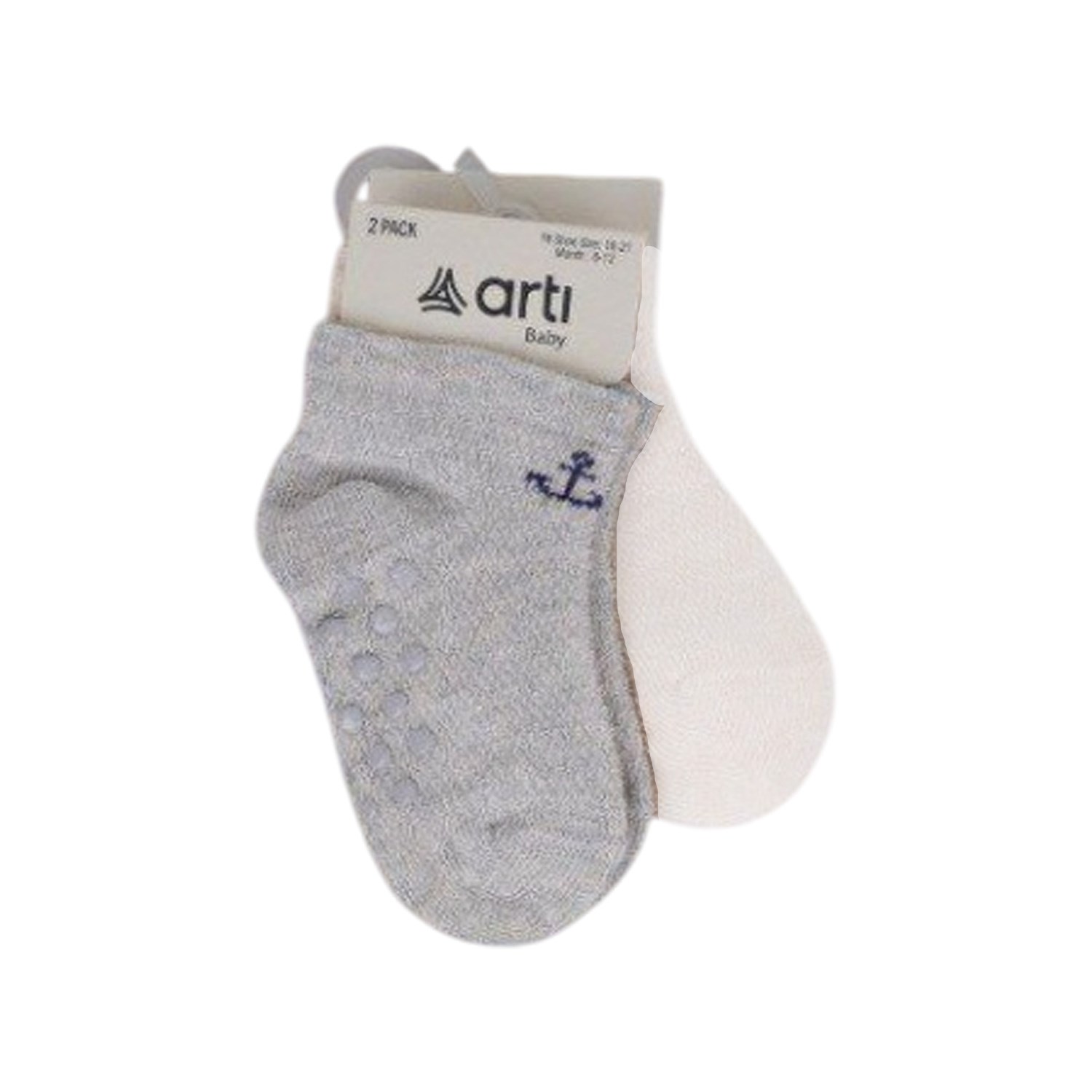 Artı Kids Kaptan Abs'li 2'li Bebek Patik 44142 Gri-Bej