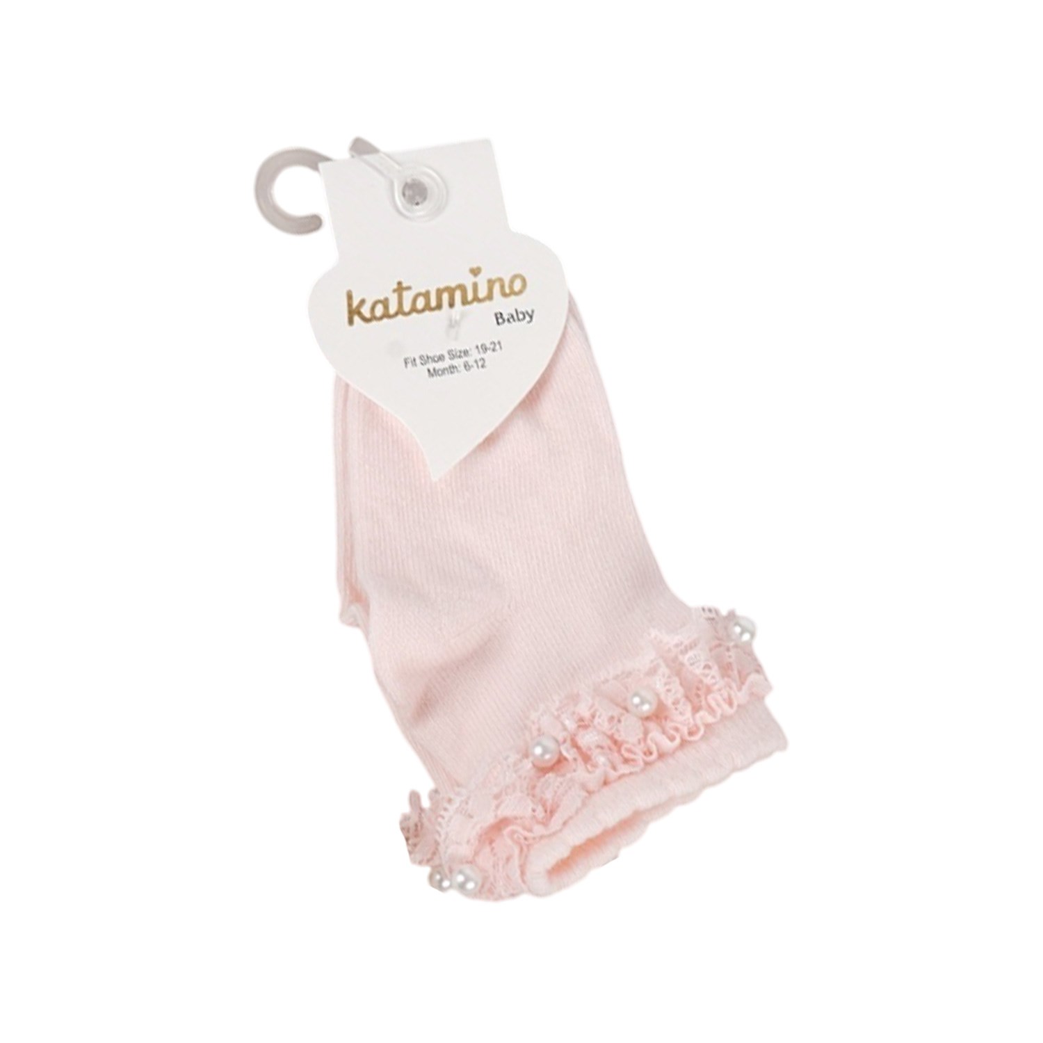 Katamino Teri Aks Bebek Çorabı 46206 Pembe