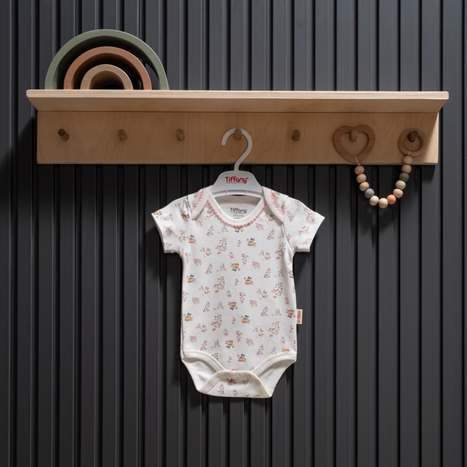 Tiffany Baby Cute Cats Theme Yarım Kol Body 34008 Ekru