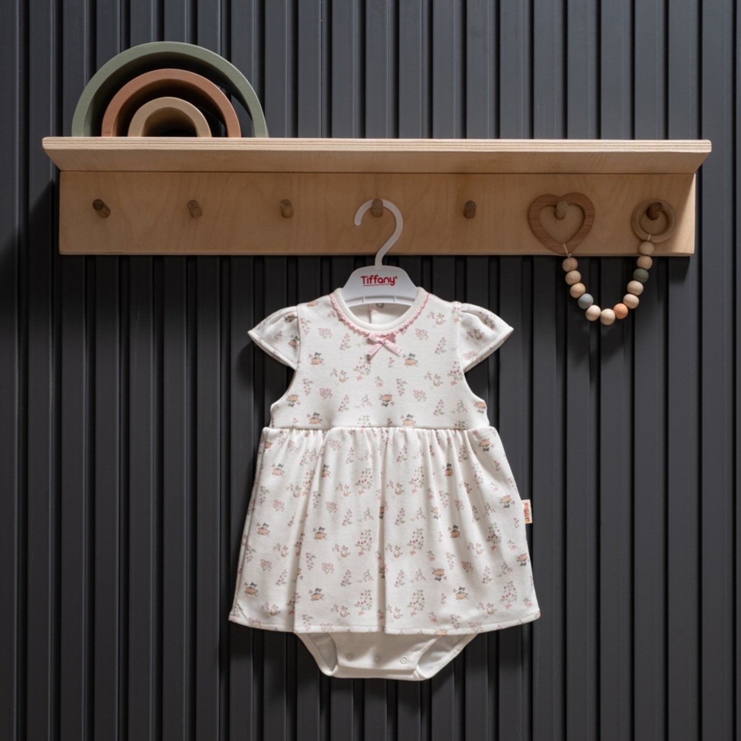 Tiffany Baby Cute Cats Theme Elbise 34086 Ekru