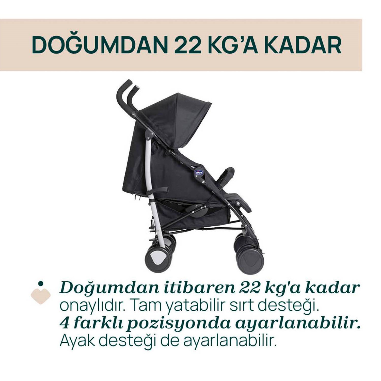 Chicco Echo Lite  Bebek Arabası Moss
