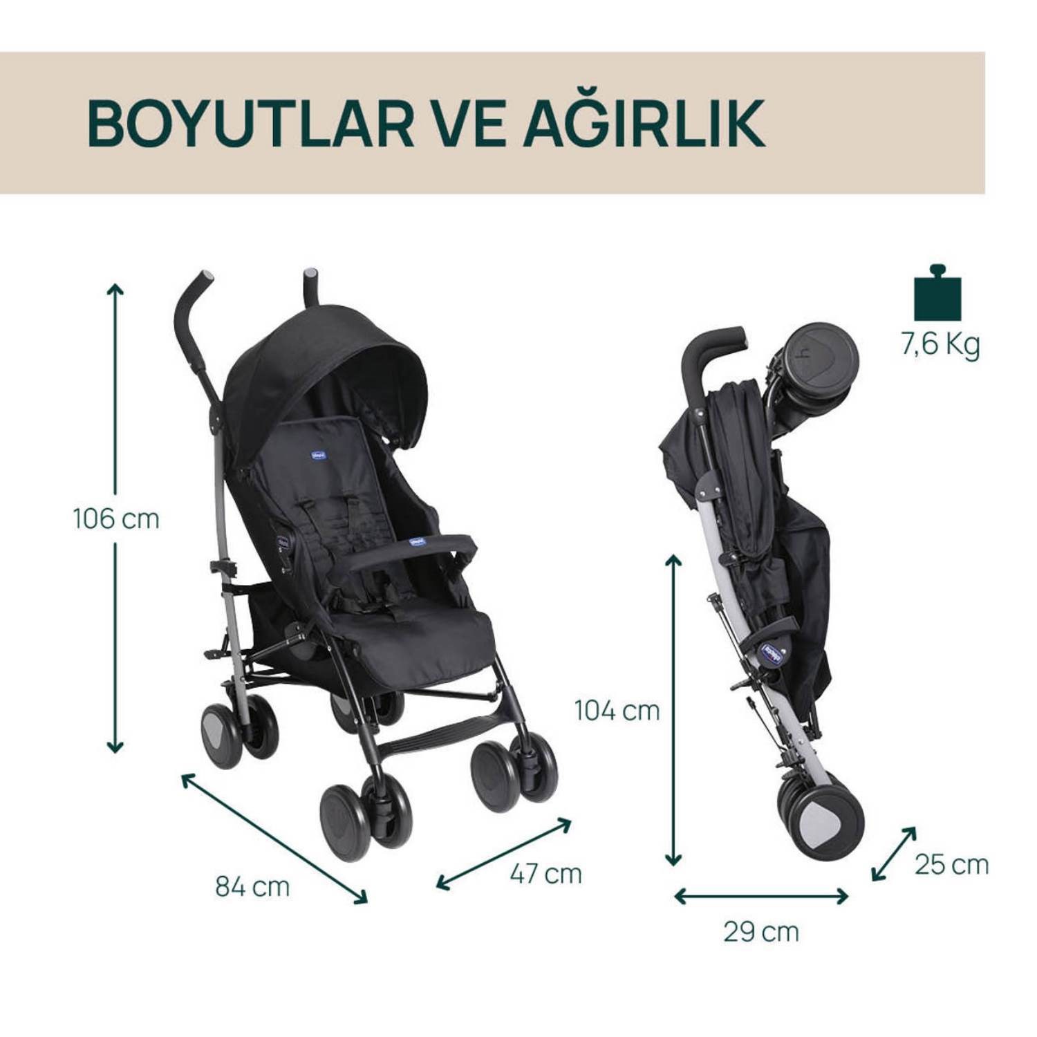 Chicco Echo Lite  Bebek Arabası Nut