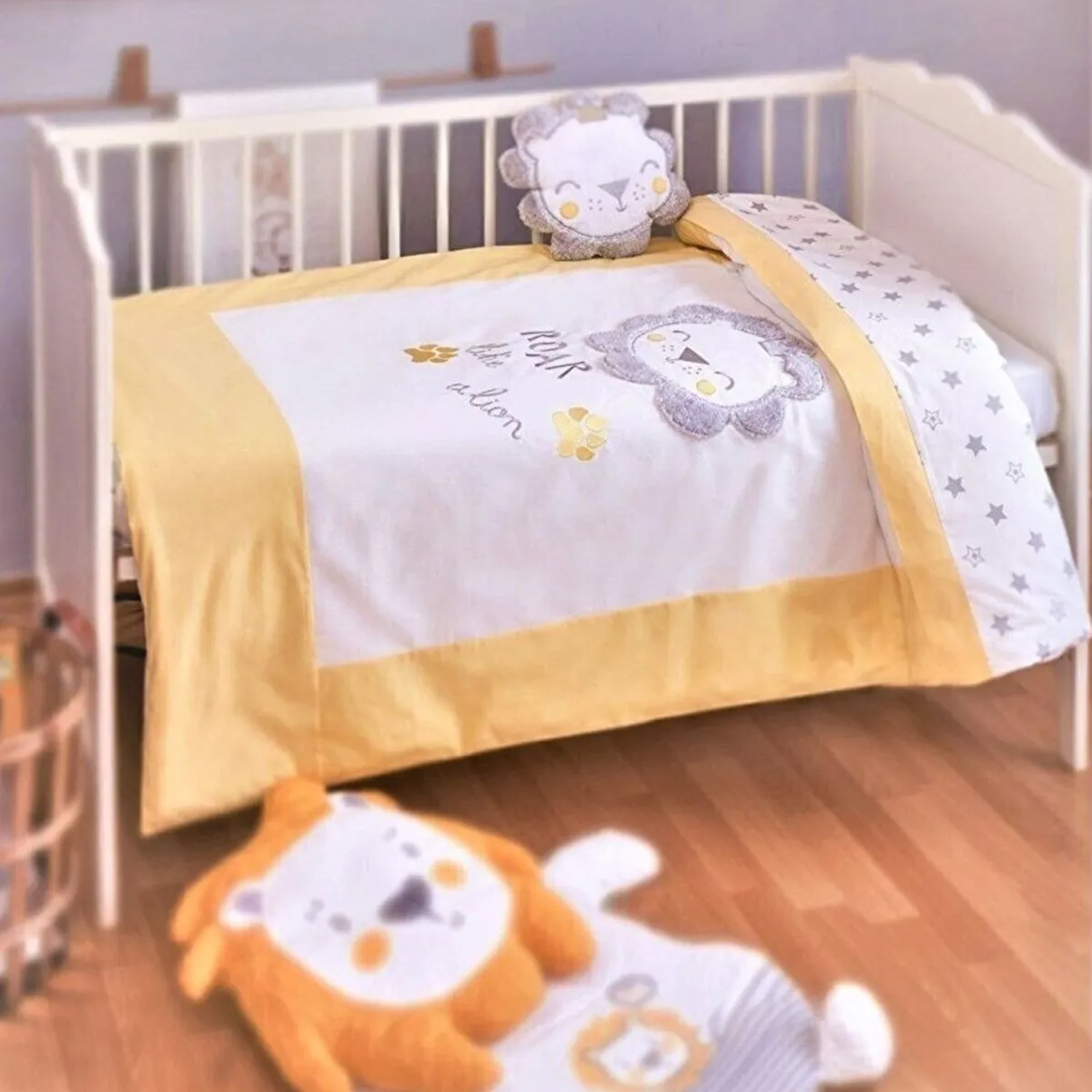 Bibaby Lion Bebek Nevresim Seti 69100 Sarı