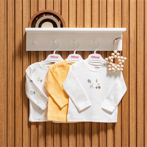 Tiffany Baby Tractor Theme 3'lü Sweat 49096 Ekru