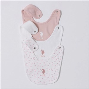 U.S. Polo Assn 3'lü Mama Önlüğü USB2494 Beyaz-Ekru-Soft Pembe