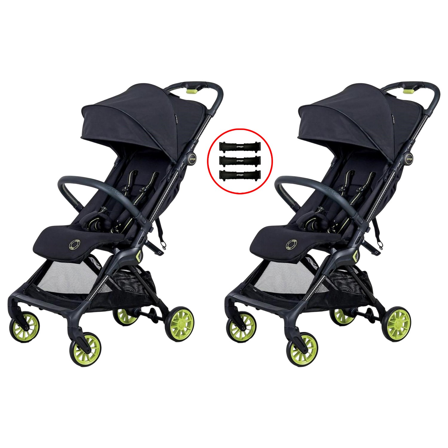 Prego Quark İkiz Bebek Arabası Yeşil